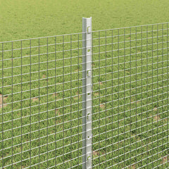 vidaXL Welded Wire Fence with Posts 10 x 0.8 m Galvanised Steel Silver 4