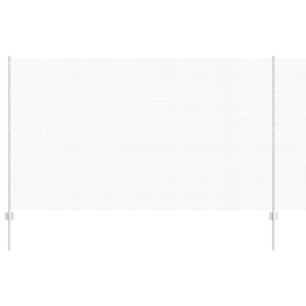 vidaXL Welded Wire Fence with Posts 10 x 1.4 m Galvanised Steel Silver 2