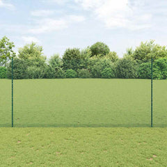 vidaXL Welded Wire Fence with Posts 10 x 1.4 m PVC-Coated Steel Green 10 x 1.2 m – 25 x 0.6 m