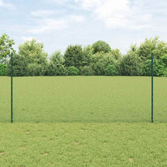 Welded Wire Fence with Posts 25 x 1 m Galvanised Steel Green 25 x 0.8 m – 50 x 0.5 m 25 x 1.2 m fence (1.9 x 1.9 cm mesh)