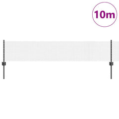 vidaXL Welded Wire Fence with Posts 10 x 0.4 m PVC-Coated Steel Grey 2