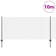 vidaXL Welded Wire Fence with Posts 10 x 1 m Galvanised Steel Grey 3