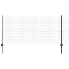 vidaXL Welded Wire Fence with Posts 10 x 1 m Galvanised Steel Grey 2