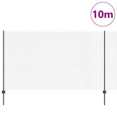 vidaXL Welded Wire Fence with Posts 10 x 1.4 m PVC-Coated Steel Grey 3