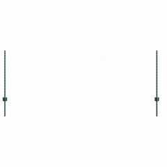vidaXL Hexagonal Fence with Post 10 x 0.8 m PVC-Coated Steel Green 2