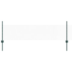 vidaXL Hexagonal Fence with Post 25 x 0.5 m PVC-Coated Steel Green 2