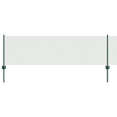 vidaXL Hexagonal Fence with Post 25 x 0.6 m PVC-Coated Steel Green 2