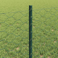 Hexagonal Fence with Post 100 x 0.8 m PVC-Coated Steel Green 100 x 0.6 m – 100 x 1.6 m 100 x 0.6 m fence (5 cm width mesh)
