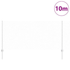vidaXL Hexagonal Fence with Post 10 x 1 m Galvanised Steel Silver Mesh 3