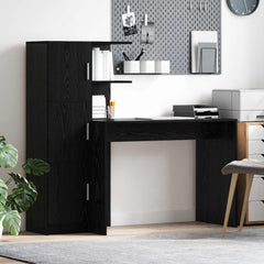 Desk 133.5 x 50 x 124 cm 2 pcs Black oak