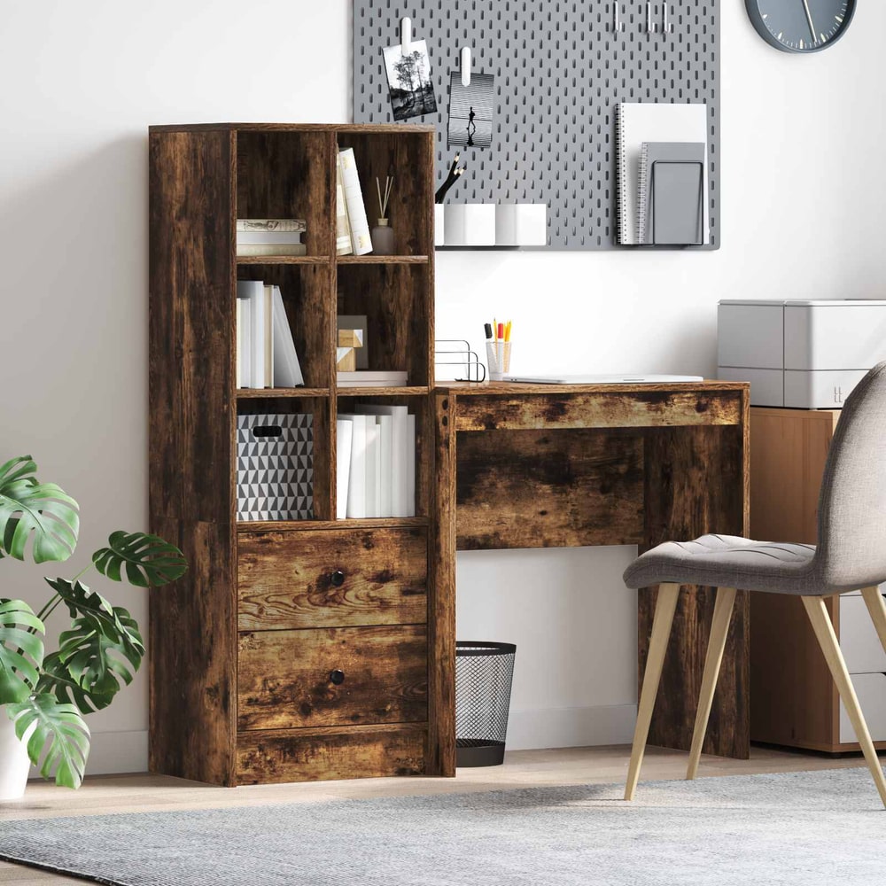 Desk 115.5 x 40 x 127 cm 2 pcs Width 70 cm Smoked oak
