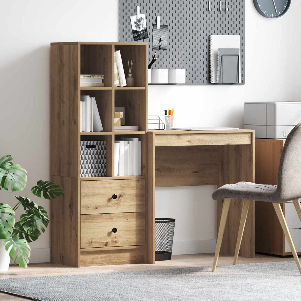Desk 115.5 x 40 x 127 cm 2 pcs Width 70 cm Artisan oak