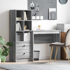 Desk 125.5 x 40 x 127 cm 2 pcs Width 80 cm Grey sonoma