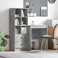 Desk 105.5 x 50 x 127 cm 2 pcs Width 60 cm Concrete grey