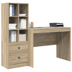Desk 145.5 x 50 x 127 cm 2 pcs Width 100 cm Sonoma oak
