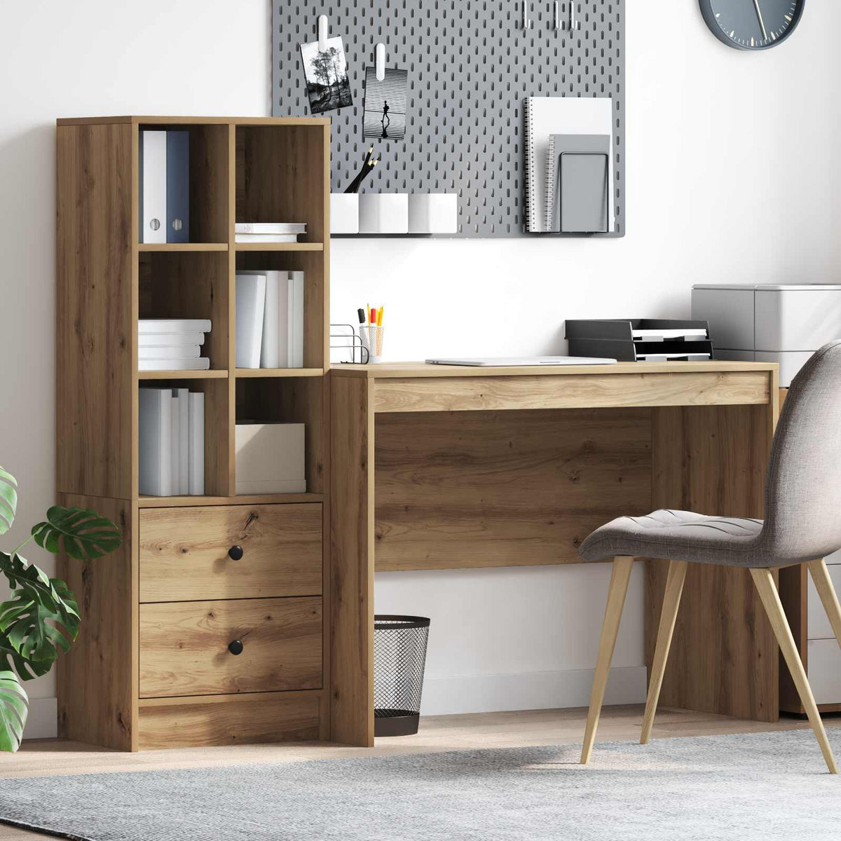 Desk 145.5 x 50 x 127 cm 2 pcs Width 100 cm Artisan oak