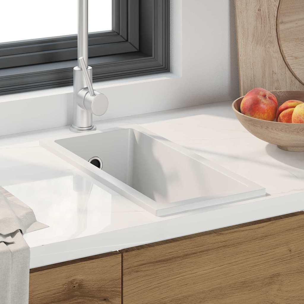 Kitchen Sink 38 x 44 x 20 cm Granite White 210 mm 142 mm