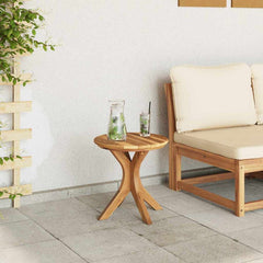 vidaXL Side Table Brown 40 x 40 x 41 cm Solid Teak Wood 4