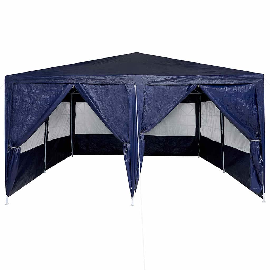 vidaXL Party Tent Blue 400 x 400 x 266 cm Polyethylene 5