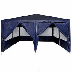 vidaXL Party Tent Blue 400 x 400 x 266 cm Polyethylene 5