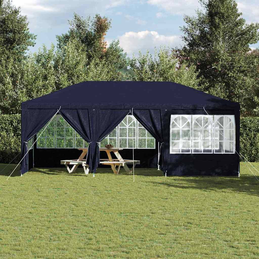 vidaXL Party Tent 600 x 400 x 266 cm Blue Polyethylene 4