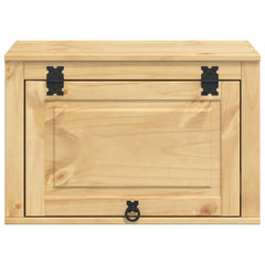 Cabinet SKI Honey Brown 80 x 46 x 81 cm Solid Pine Wood Wall cabinet with flip-up door