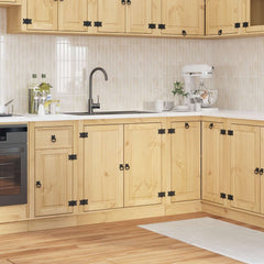 Cabinet SKI Honey Brown 80 x 46 x 81 cm Solid Pine Wood Sink cabinet