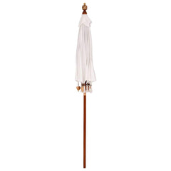 vidaXL Balinese Parasol Cream 190 x 190 x 260 cm Cotton and solid wood 4
