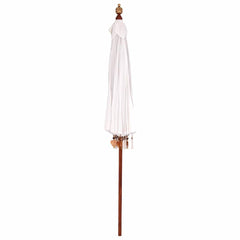 vidaXL Balinese Parasol Cream 220 x 220 x 260 cm Cotton and solid wood 4