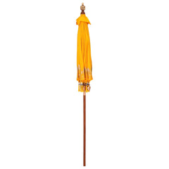 vidaXL Balinese Parasol Yellow (180-190) x 260 cm Cotton and Wood 4