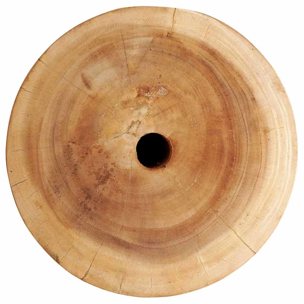 vidaXL Parasol Base 28.05 kg Natural Solid Wood Cylindrical 4