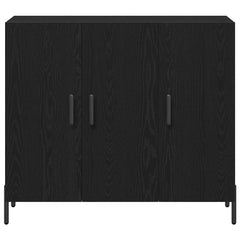 vidaXL Sideboard Black Oak 90 x 34 x 80 cm Engineered Wood 6