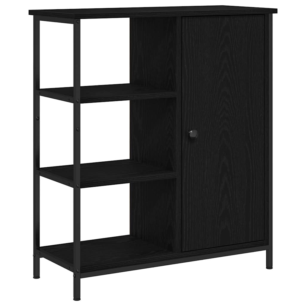 vidaXL Sideboard Black Oak 70 x 30 x 80 cm 2