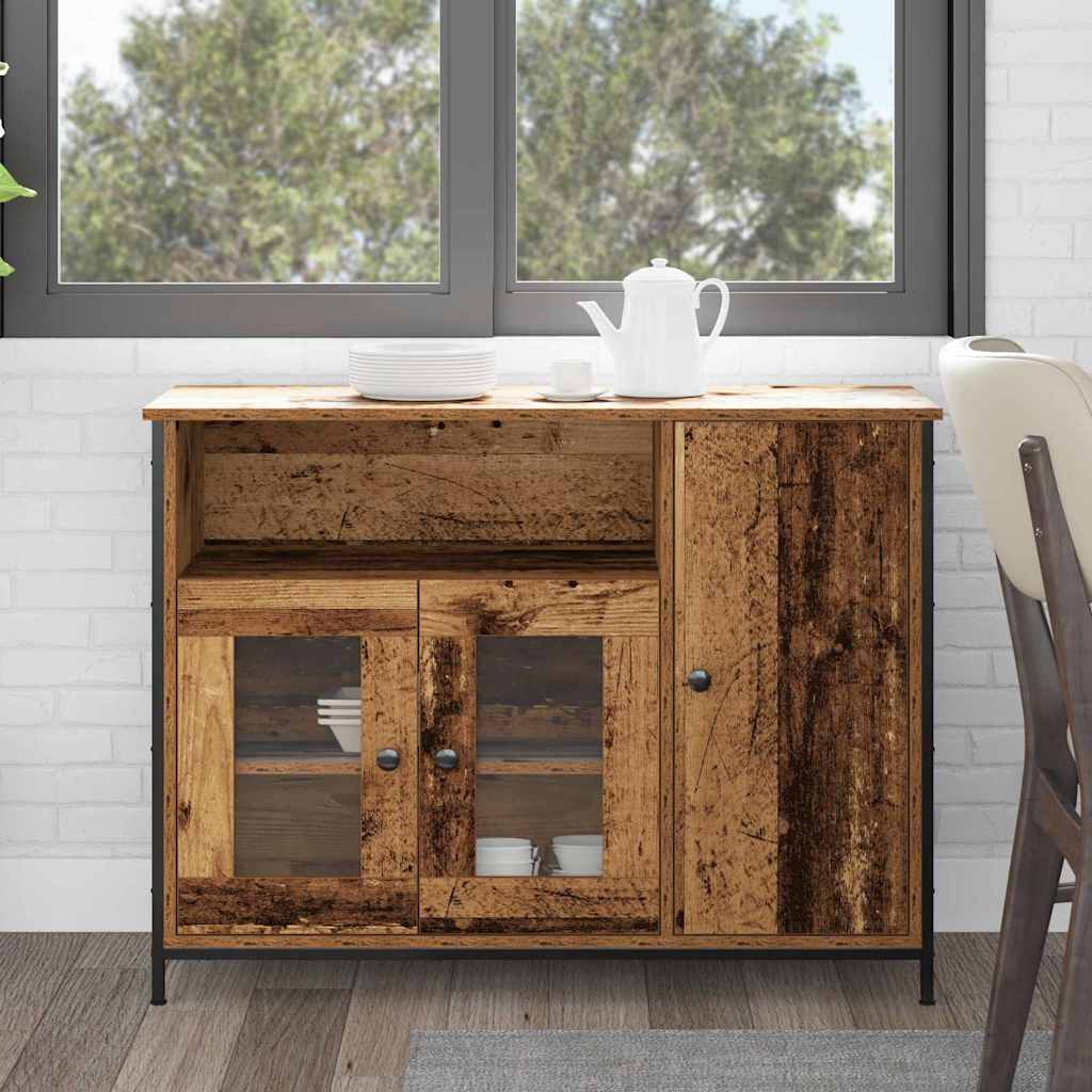 Sideboard 100x35x75 cm Engineered Wood Old wood