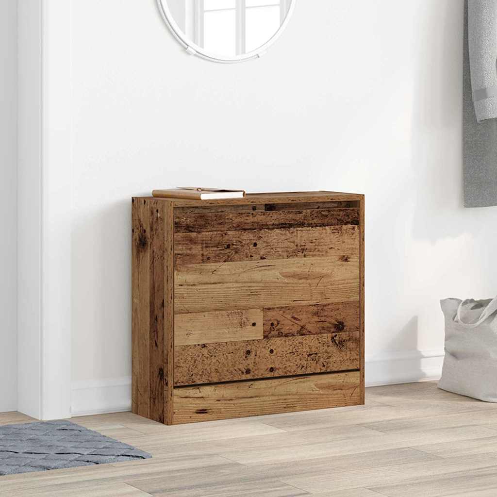 vidaXL Shoe Cabinet 60 x 21 x 57 cm Engineered Wood Old Wood 1
