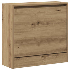 vidaXL Shoe Cabinet 60 x 21 x 57 cm Engineered Wood Artisan Oak 2