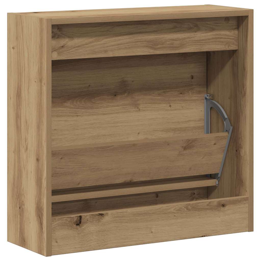 vidaXL Shoe Cabinet 60 x 21 x 57 cm Engineered Wood Artisan Oak 6