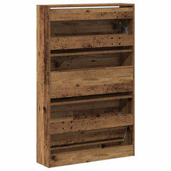 vidaXL Shoe Cabinet 80 x 21 x 125.5 cm Engineered Wood Old Wood 6
