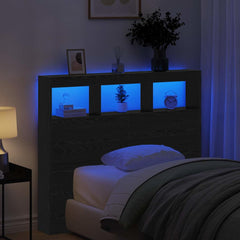 vidaXL Headboard Black Oak Engineered Wood 4