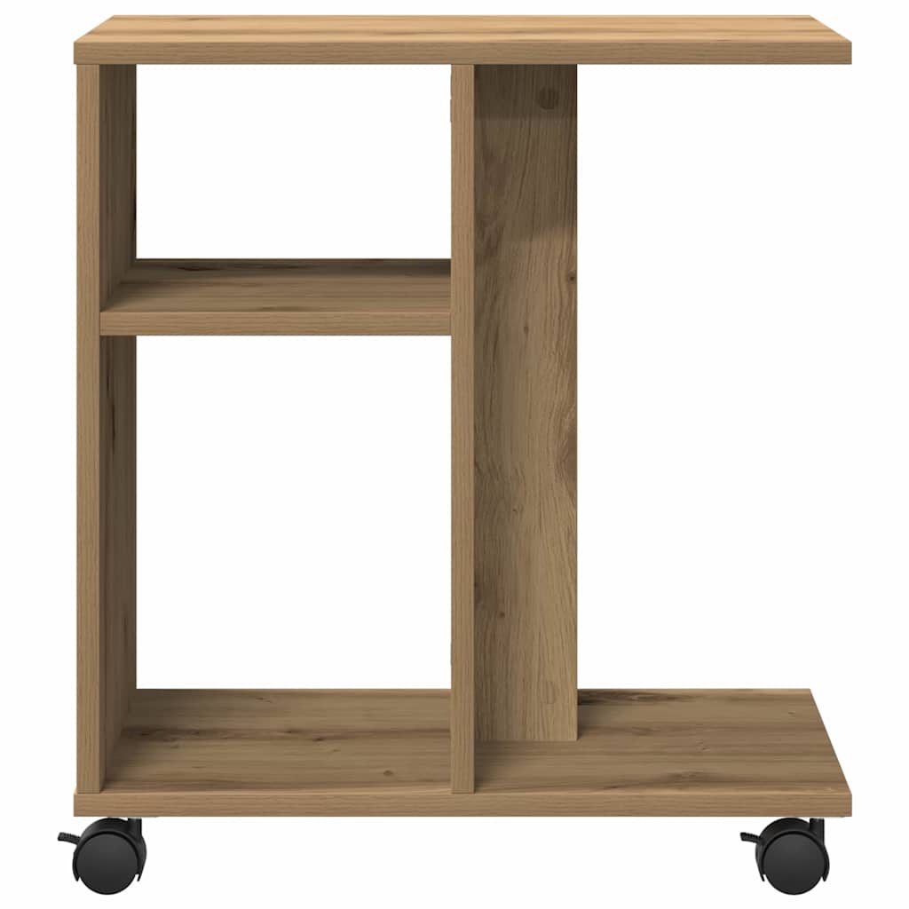 vidaXL Side Table Artisan oak 50 x 30 x 55 cm Engineered Wood 6