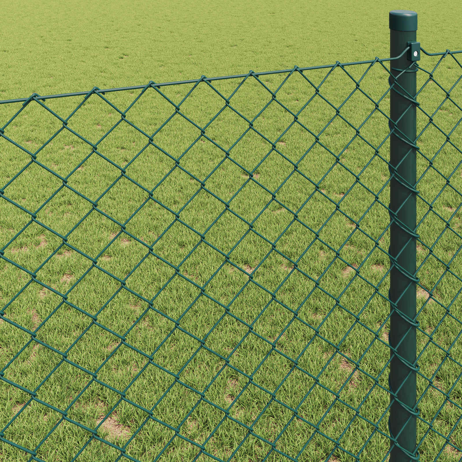 vidaXL Chain Link Fence 10 x 1.6 m Steel Green 4