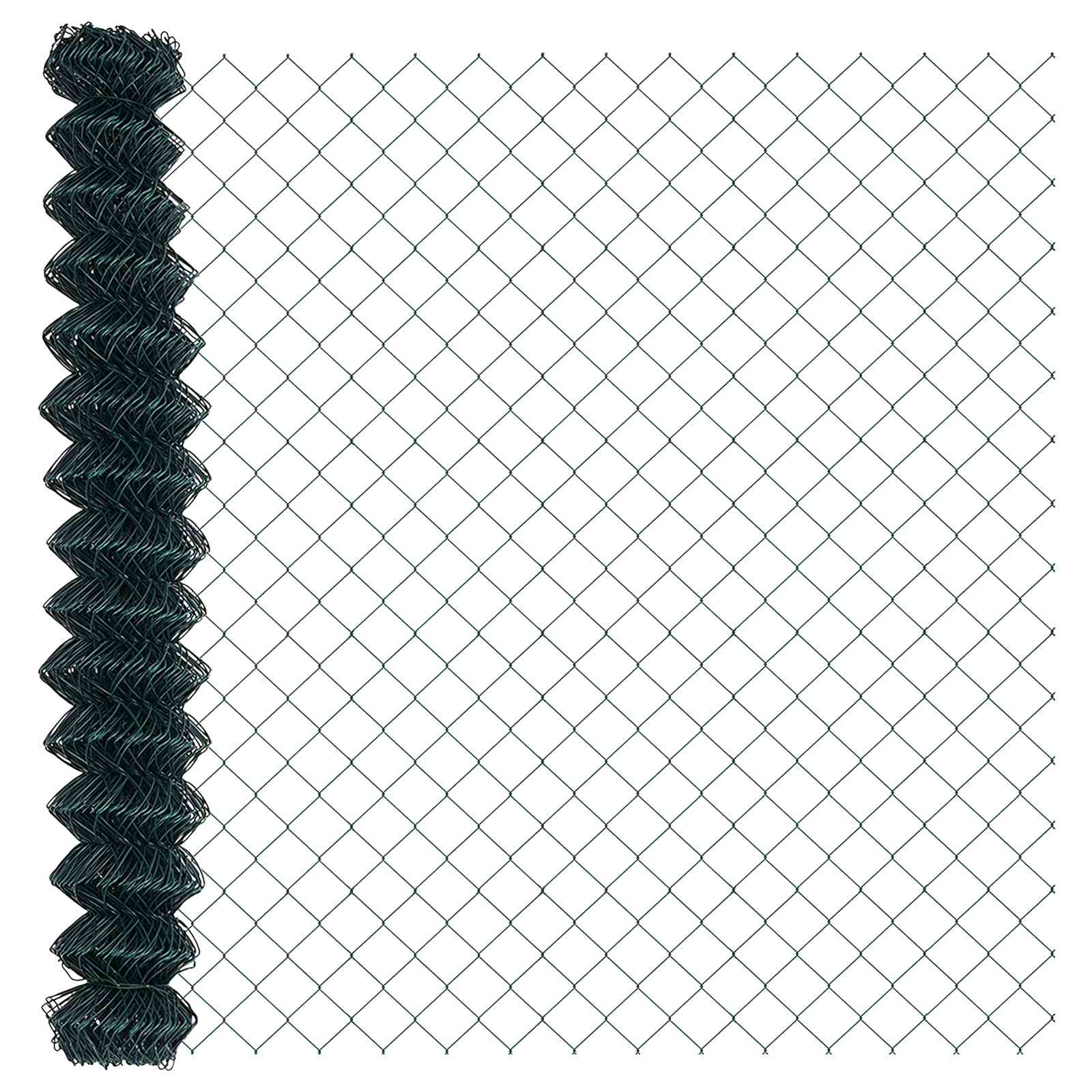 vidaXL Chain Link Fence 10 x 1.5 m Steel Green 2