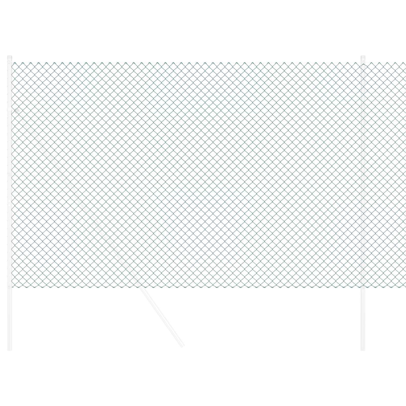 vidaXL Chain Link Fence 10 x 1.5 m Steel Green 3