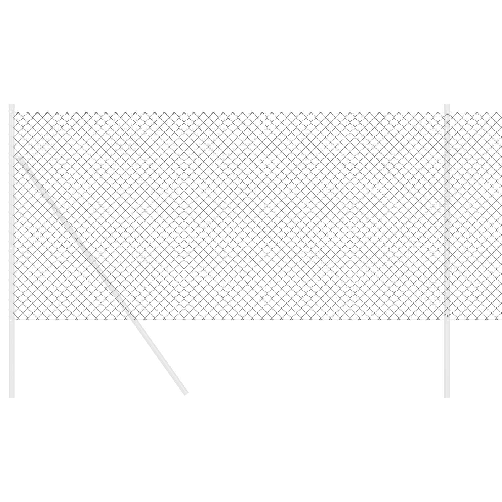 vidaXL Chain Link Fence 25 x 1 m Steel Grey 3