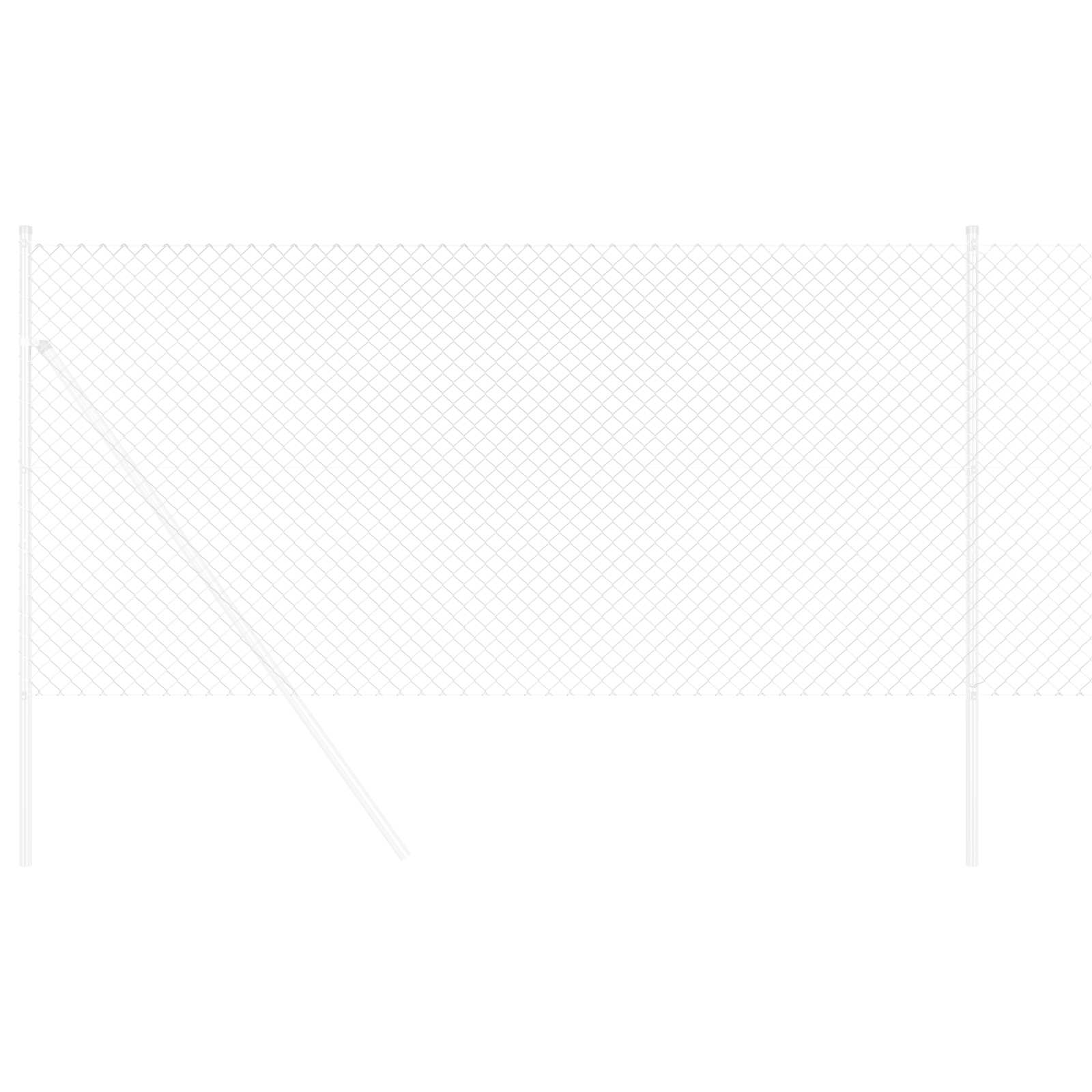 vidaXL Chain Link Fence 10 x 1 m Galvanised steel Silver 3
