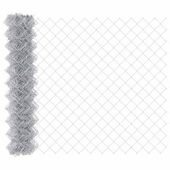 vidaXL Chain Link Fence 10 x 1.4 m Galvanised steel Silver 2