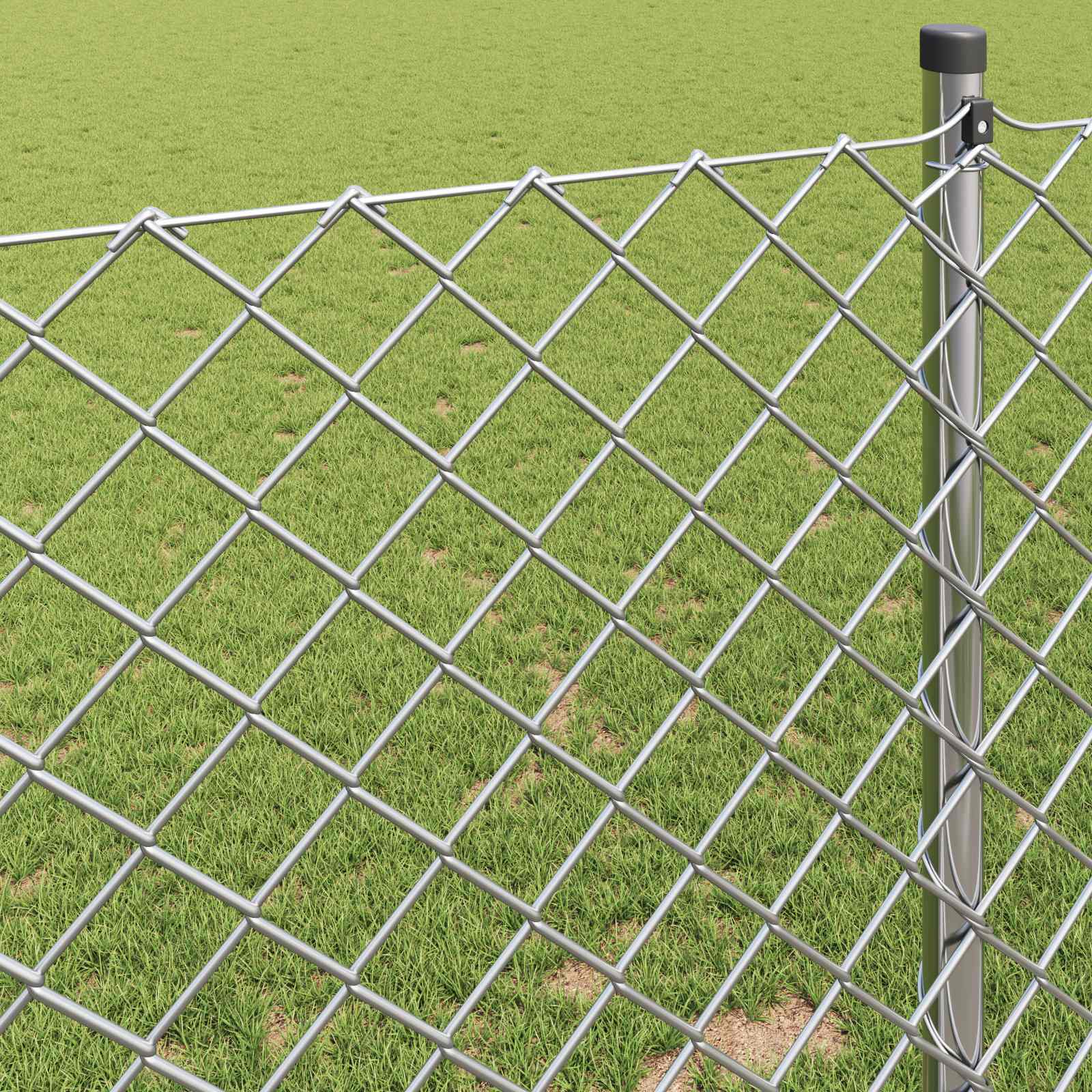 vidaXL Chain Link Fence 10 x 1.5 m Galvanised steel Silver 4