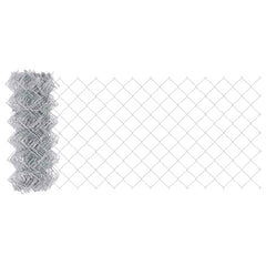 vidaXL Chain Link Fence 25 x 0.8 m Galvanised steel Silver 2