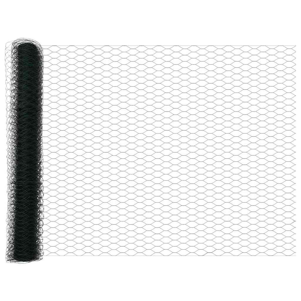 vidaXL Hexagon Fence 1.4 x 50 m PVC Green 5