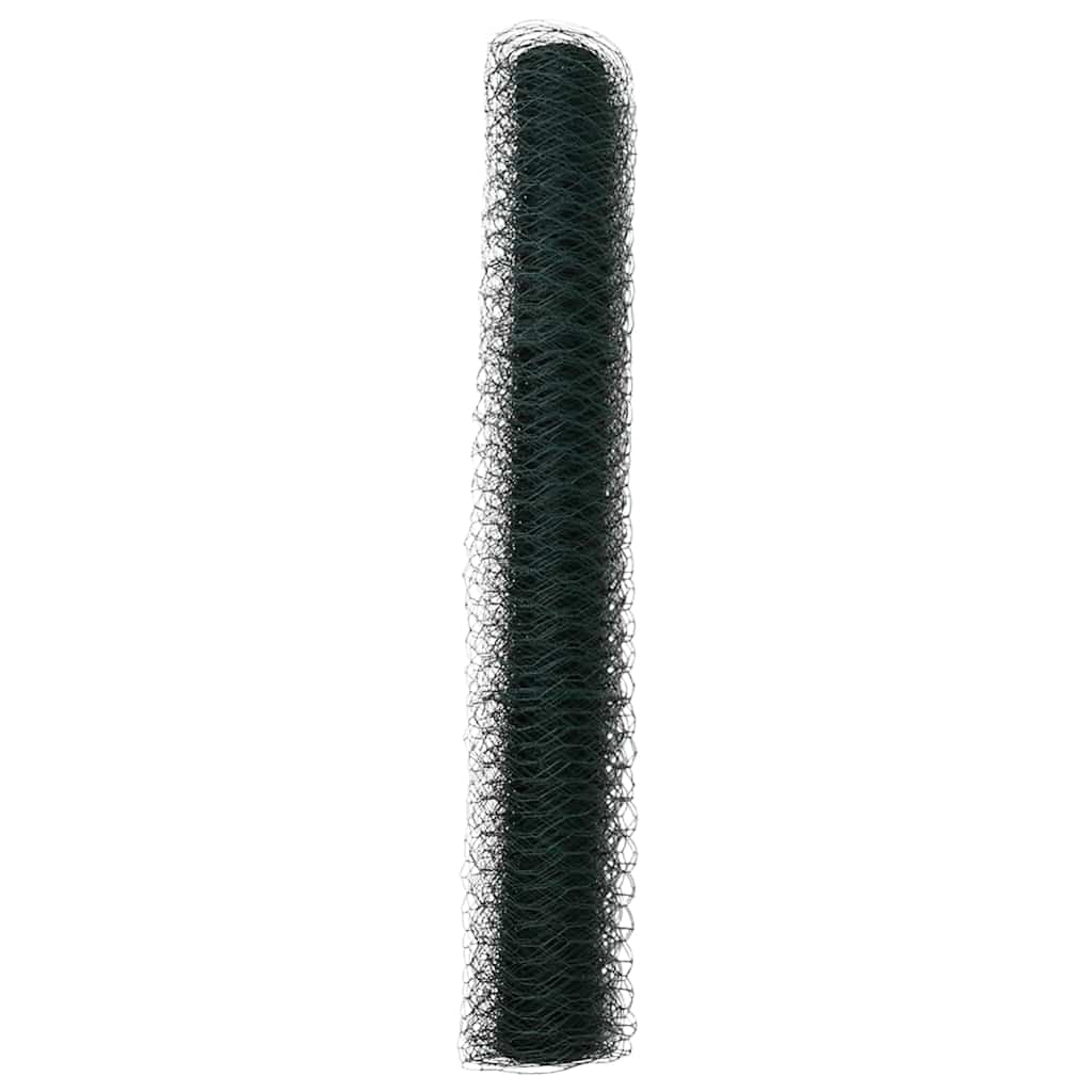 vidaXL Hexagon Fence 1.4 x 50 m PVC Green 6